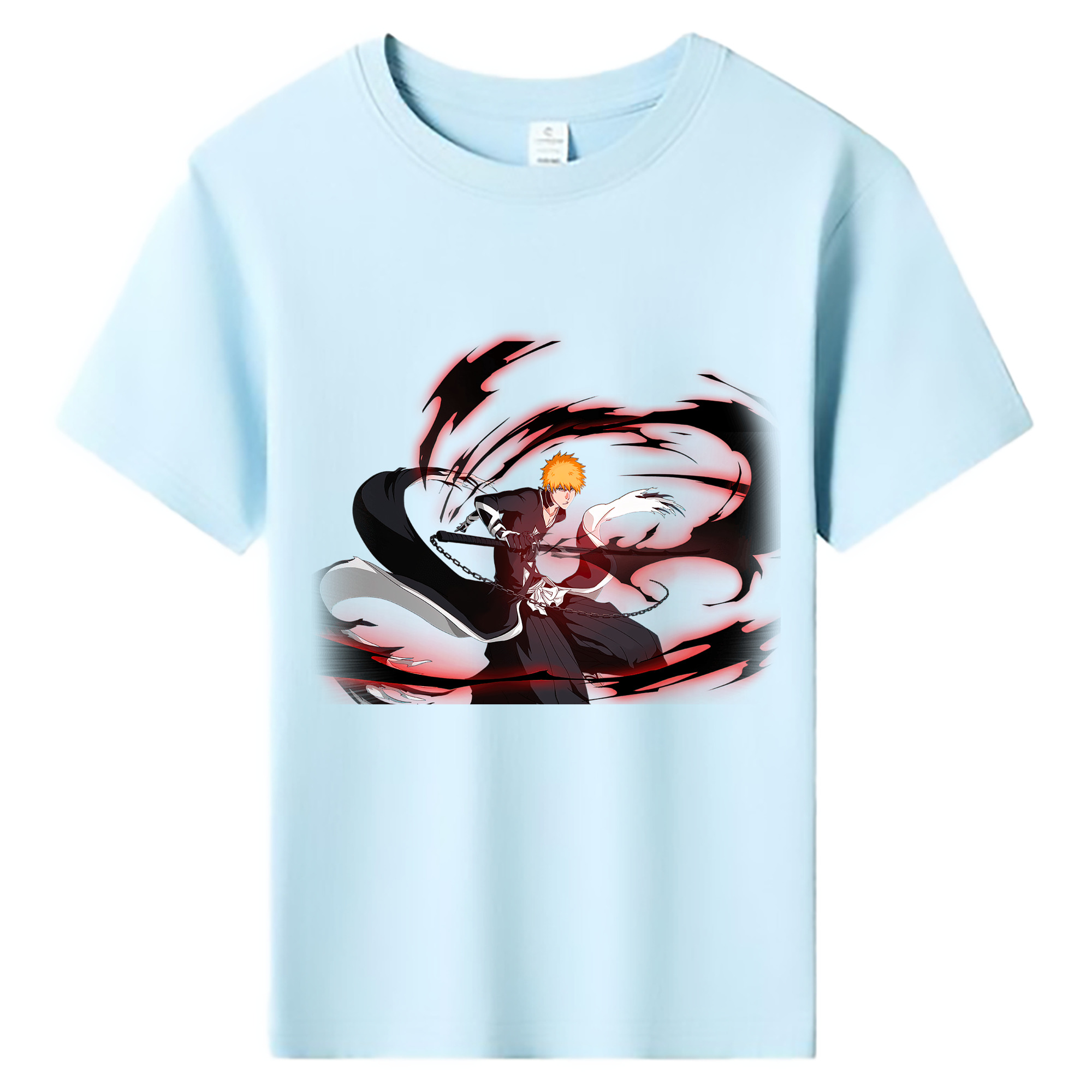 （画像用） ブリーチ 黒崎一護（くろさき いちご）BLEACH Kurosaki Ichigo 綿100％キッズTシャツ（フロントプリント）